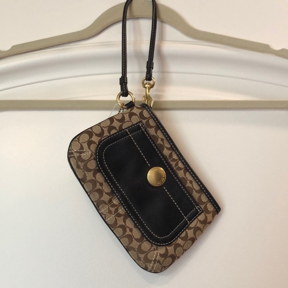 NEW! Coach Brown Wristlet - Picture 2 of 2